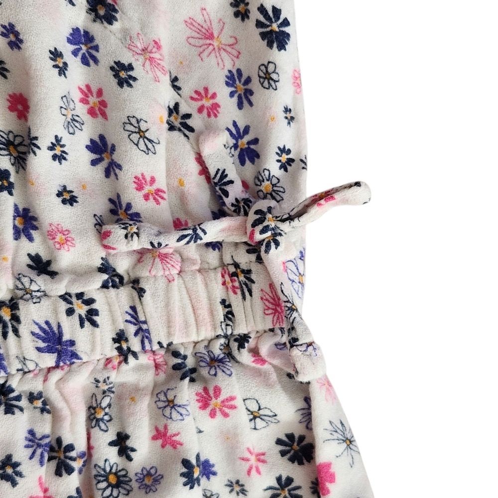 Old Navy Girls' Kids Floral White Sleeveless Lining Romper 100% Cotton Size 5T - Picture 5 of 10